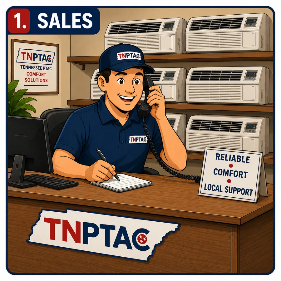 TENNESSEE PTAC representative taking a PTAC sales order by phone